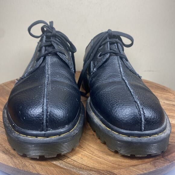 Dr Martens Marchant Mens Size 11 Black Yellow Low Top Oxfords Shoes AW004 - Picture 5 of 11
